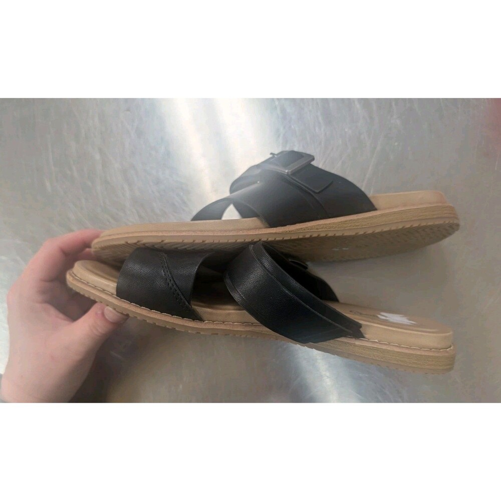 NWOB Baretraps Size 8.5 NAT Women's Sandals Black Toe Strap Sand Vacation Beach - Picture 8 of 8